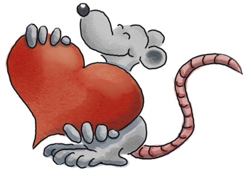 Abbildung Maus mit Herz