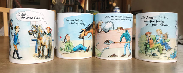 Abbildung  Tassen mit Pferdemotiv