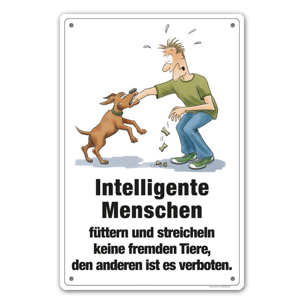 Schild "Intelligente Menschen..." (Hunde)