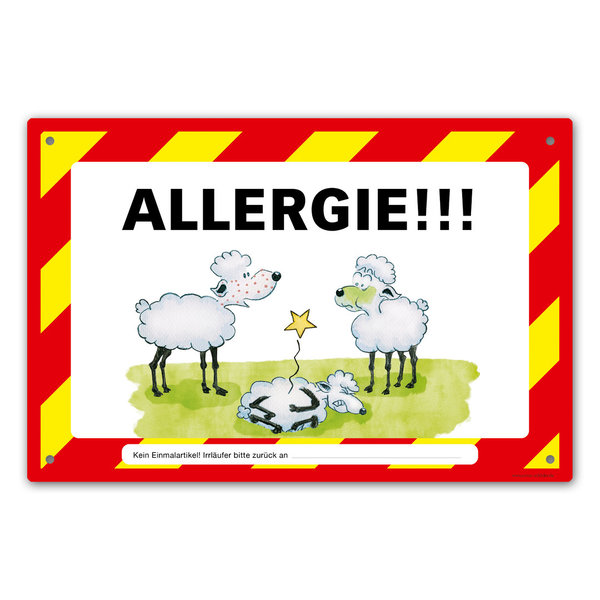 Schild "Allergie!!" für Krankenhäuser und Pflegeeinrichtungen